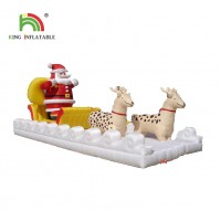 Inflatable Christmas Decoration Santa Claus With Sleigh and Reindeer Combo