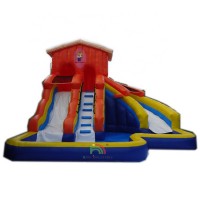 Hot Sale Commercial Inflatable Double Lane Backyard Slip Water Slide For Kids