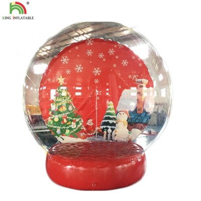 Customized background theme inflatable snow globes Christmas inflatable snow globe