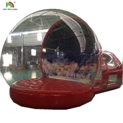 Entrance Tunnel Inflatable Christmas Booth Photo Tent Snow Globe Snowball