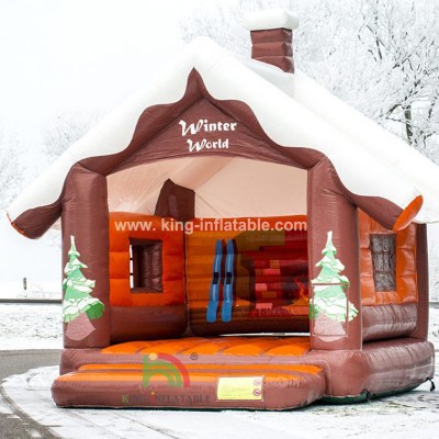 2020 christmas outdoor inflatable christmas bouncer castle house